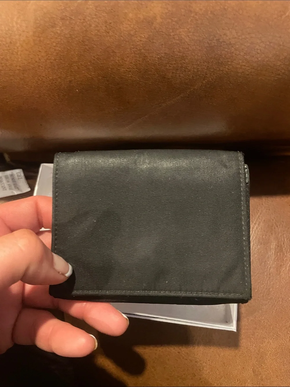 Prada Nylon and Leather Card Slim Wallet
